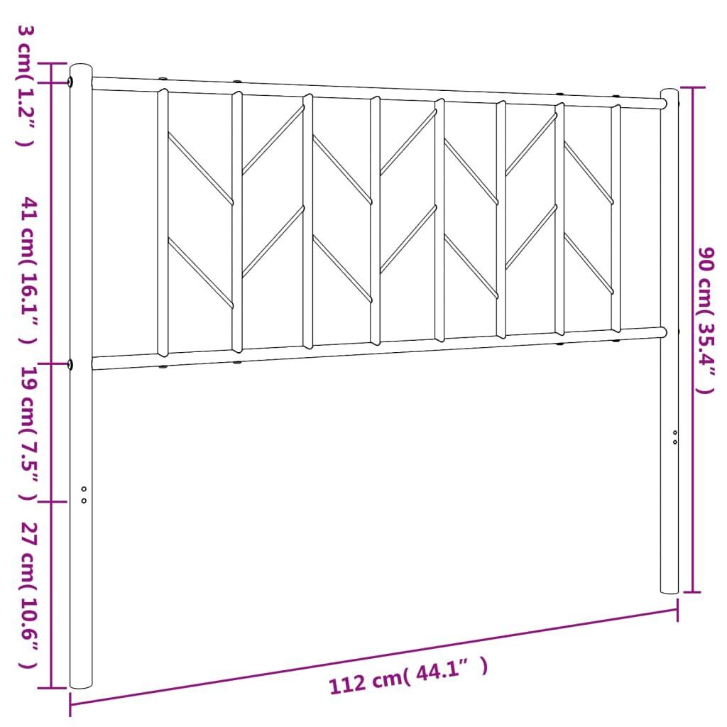 Metal Headboard Black 107 cm King Single Price