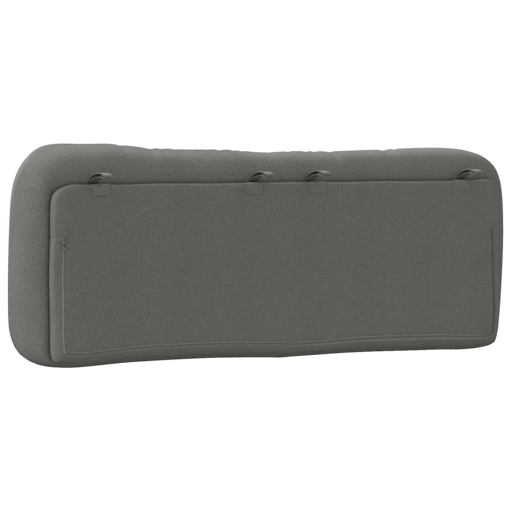 Headboard Cushion Dark Grey 137 cm Double Fabric Price