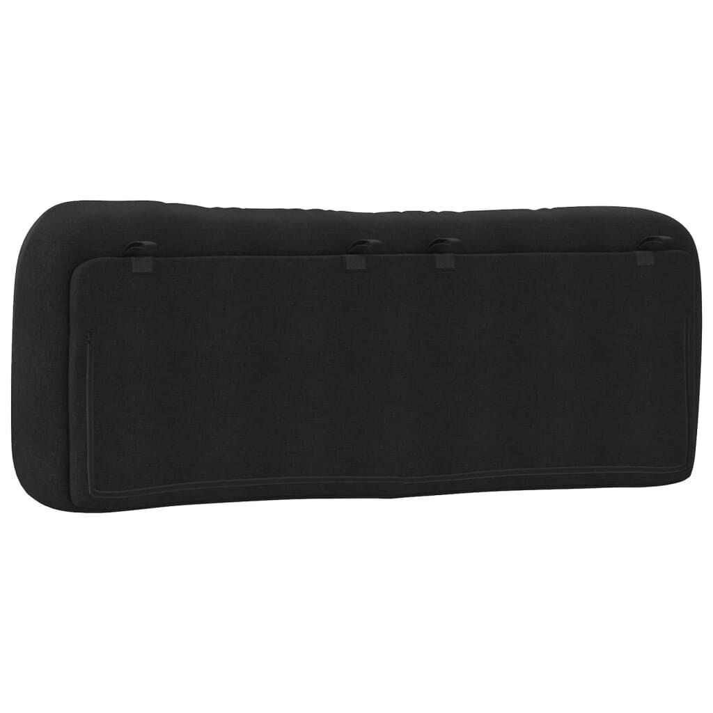 Headboard Cushion Black 137 cm Double Fabric Price