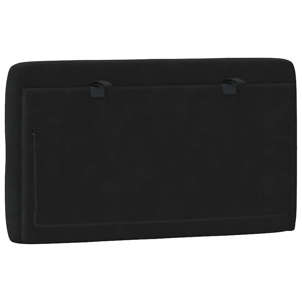 Headboard Cushion Black 90 cm Velvet Price