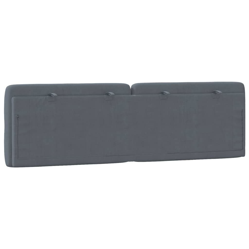 Headboard Cushion Dark Grey 152 cm Queen Velvet Price