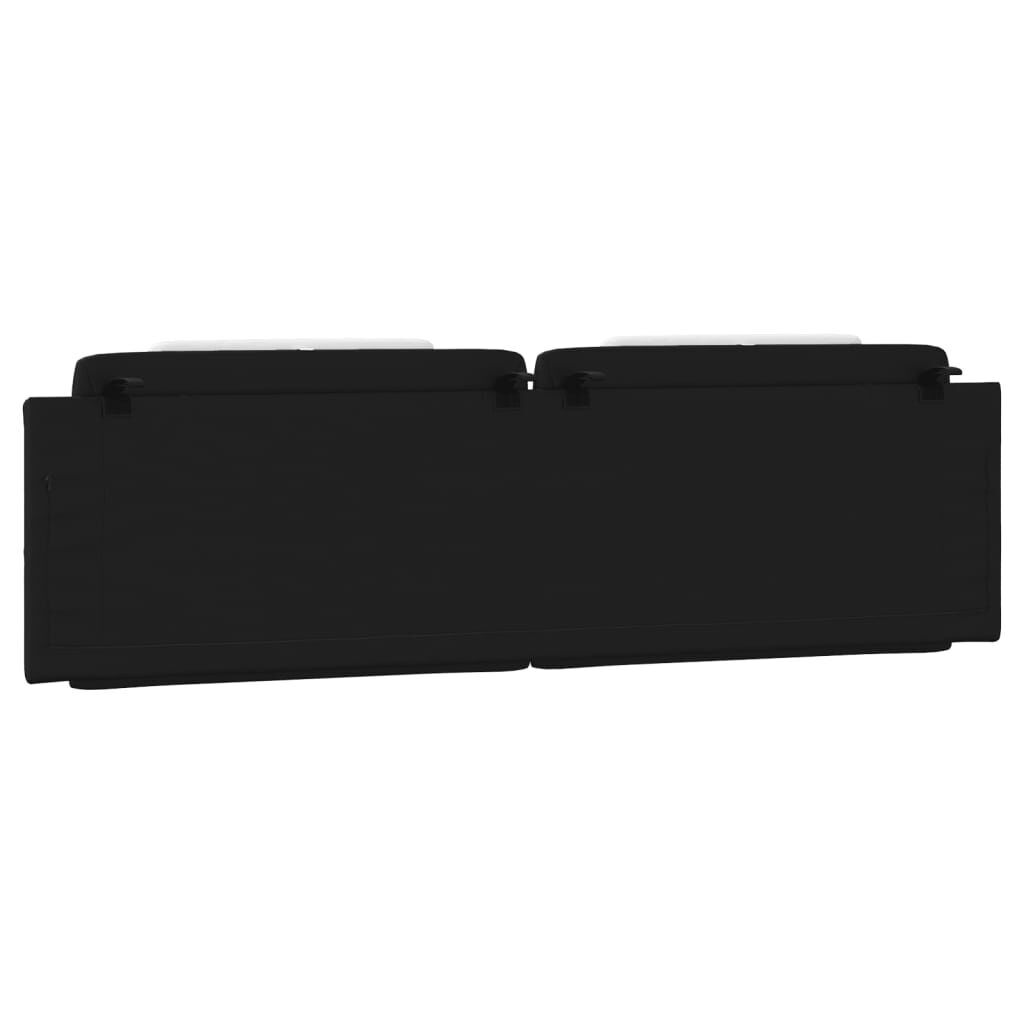 Headboard Cushion Black and White 180 cm Faux Leather Price