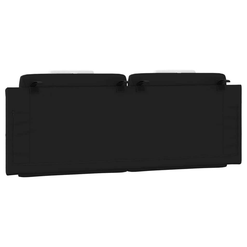 Headboard Cushion Black and White 152 cm Faux Leather Price