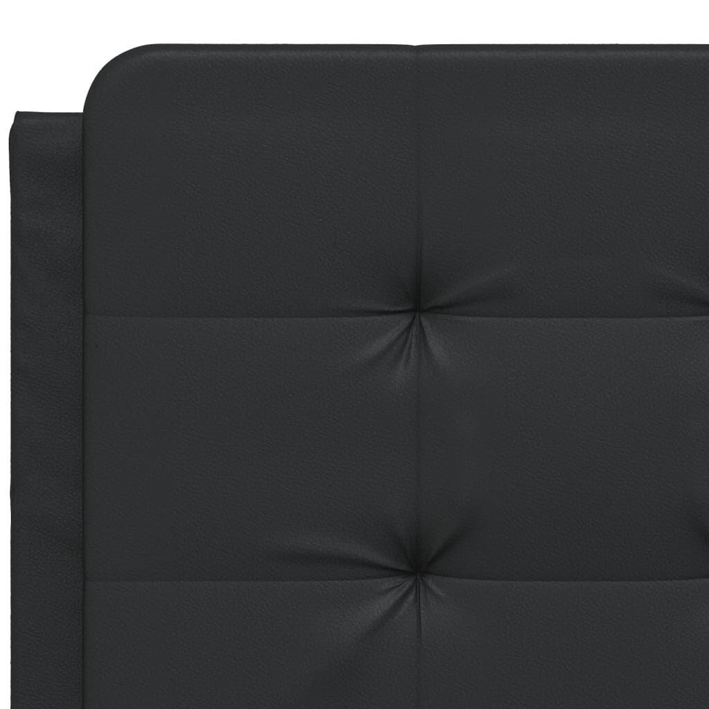 Headboard Cushion Black 137 cm Double Faux Leather Price