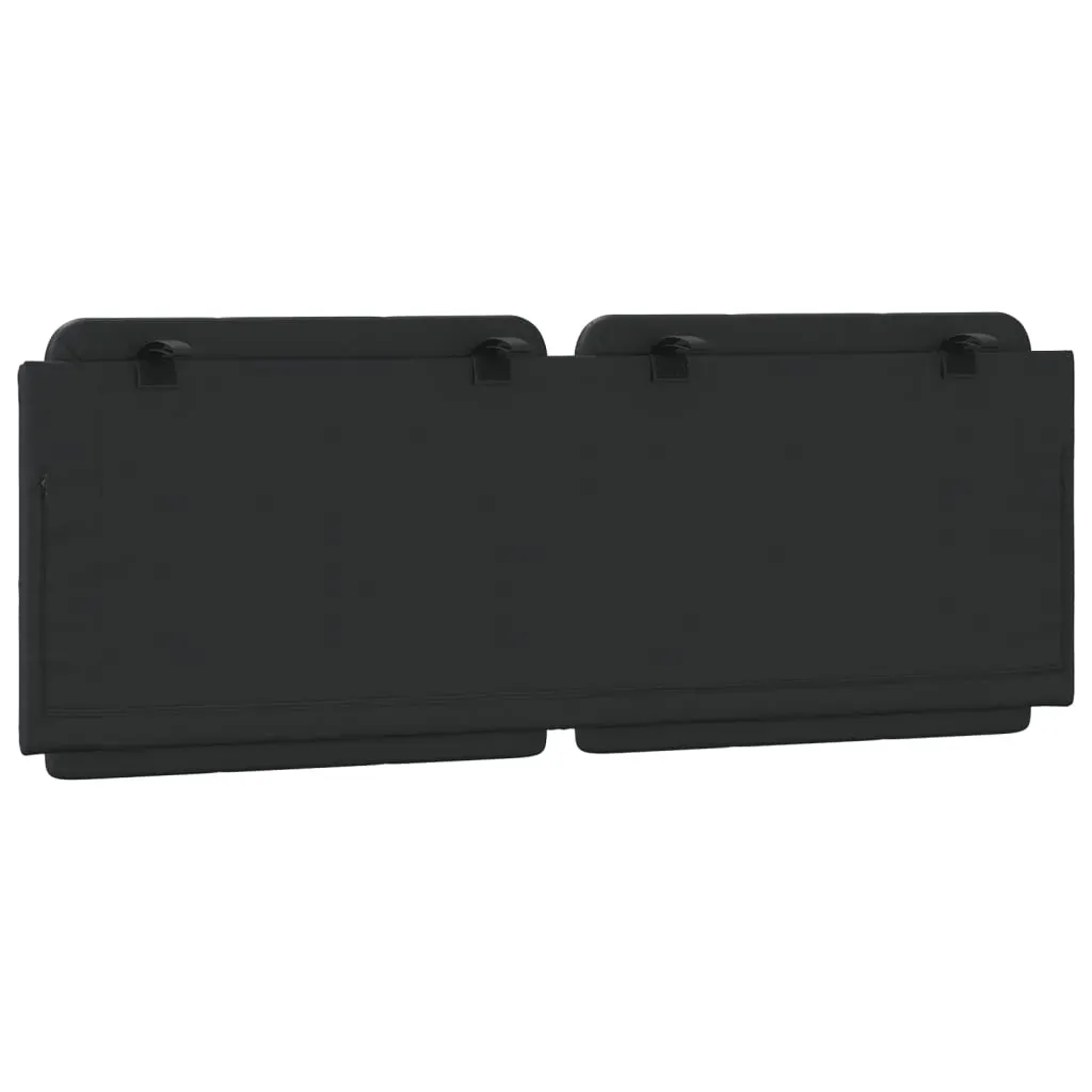 Headboard Cushion "Zadar" Black 137 cm Double Faux Leather Price