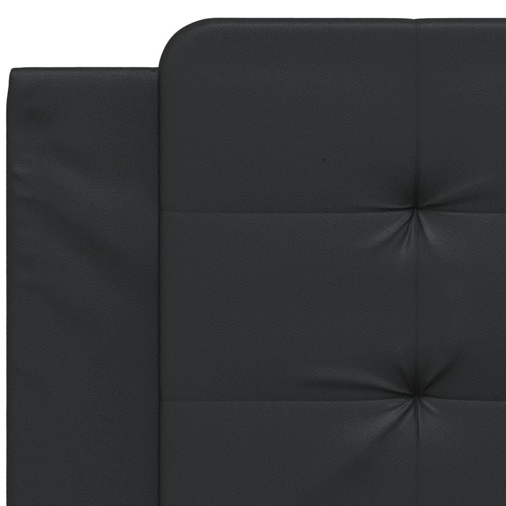 Headboard Cushion Black 107 cm King Single Faux Leather Price