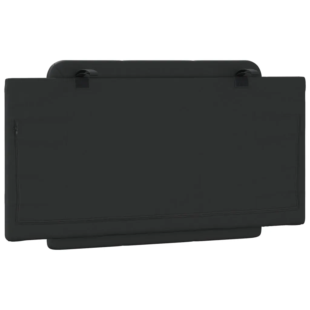 Headboard Cushion "Zadar" Black 107 cm King Single Faux Leather Price