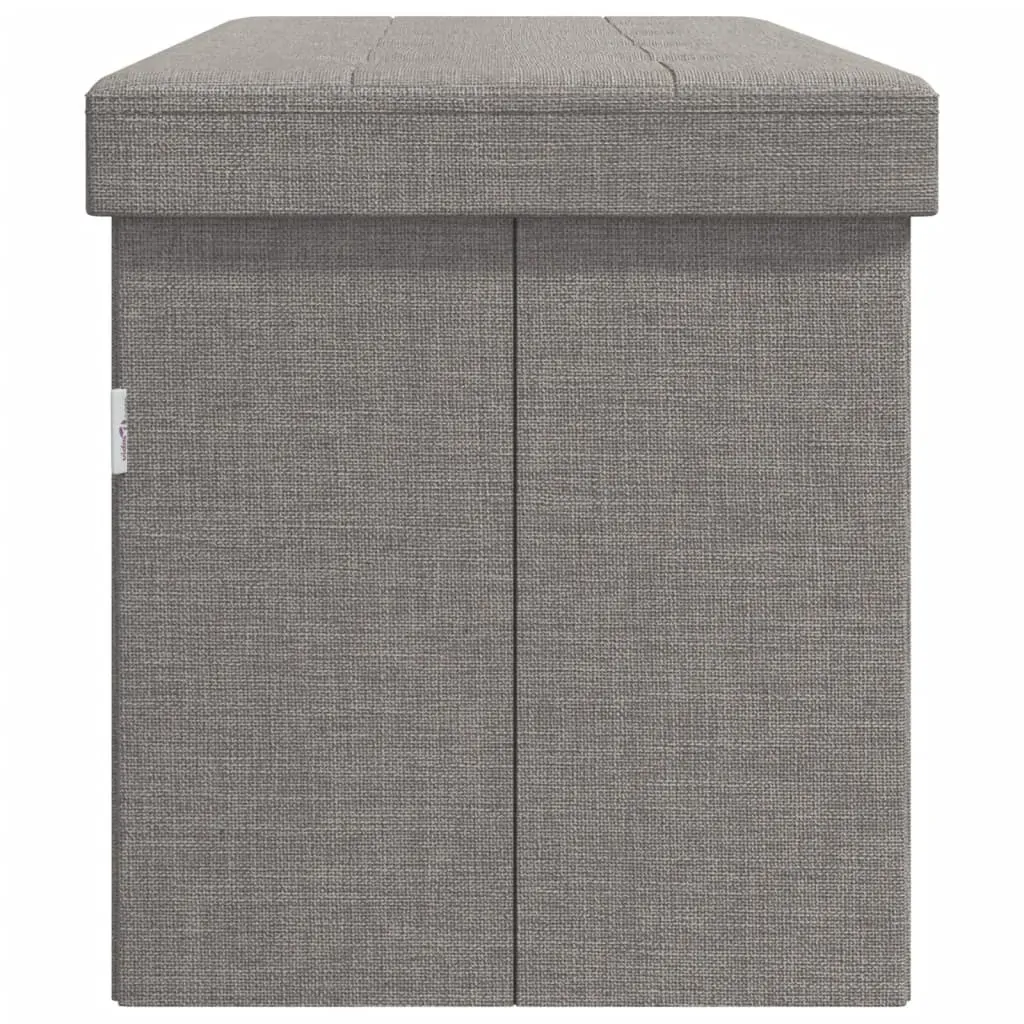 Storage Bench Foldable Light Grey Faux Linen Price