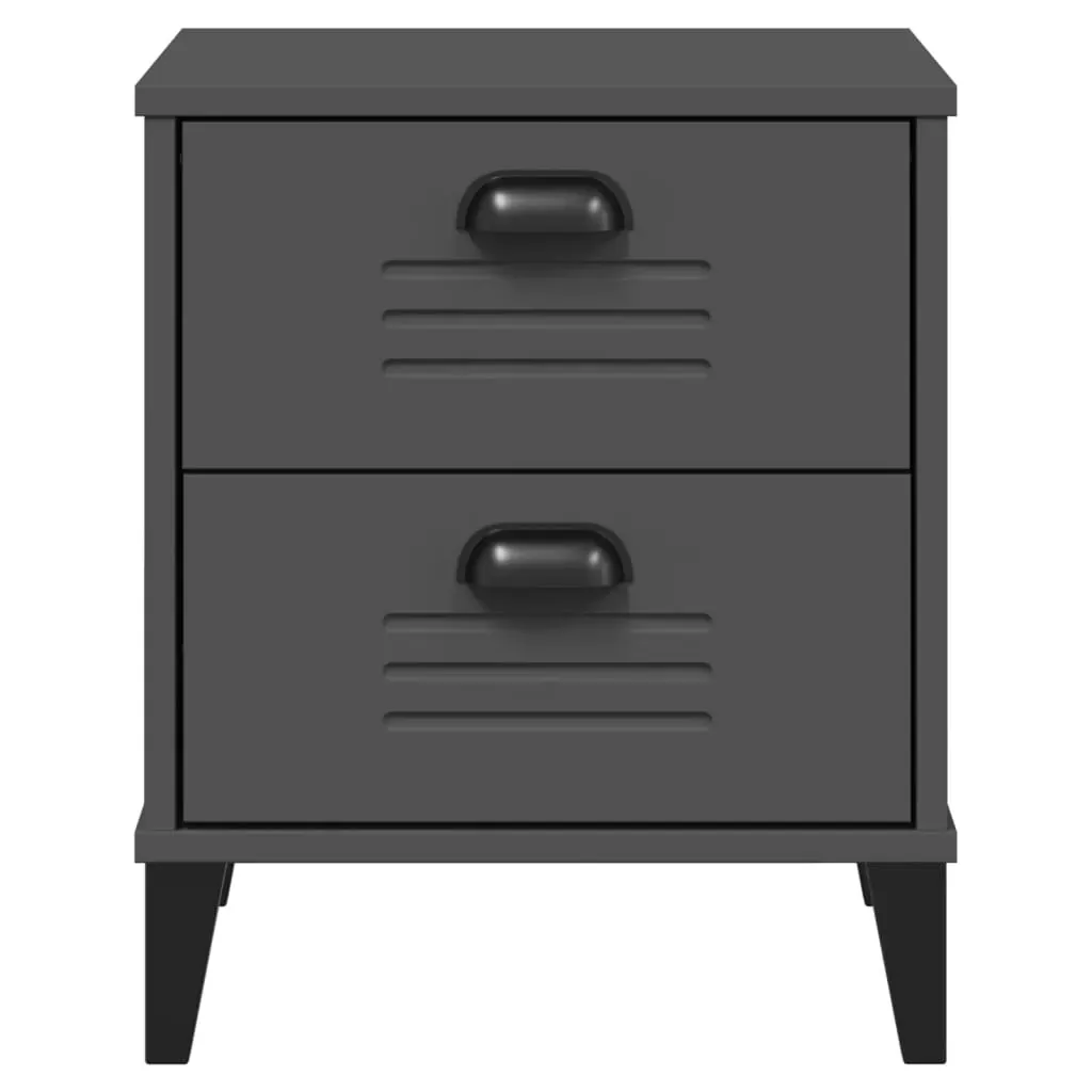 Bedside Cabinet VIKEN Anthracite Grey Engineered Wood Price