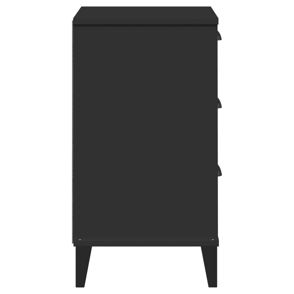 Bedside Cabinet VIKEN Black Engineered Wood Price
