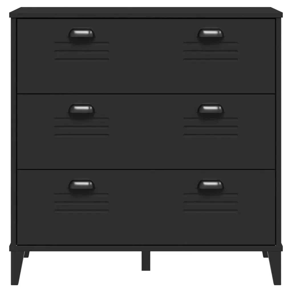 Drawer Cabinet VIKEN Black Engineered Wood Price