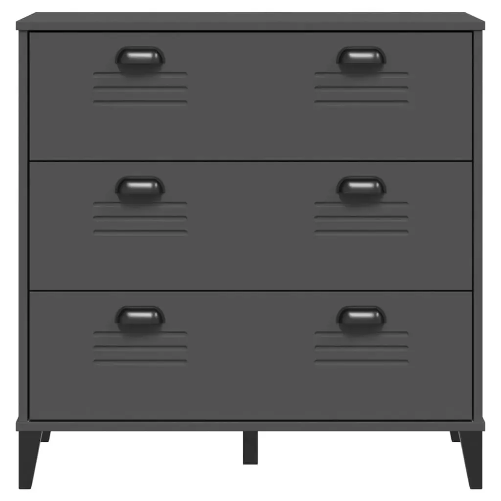Drawer Cabinet VIKEN Anthracite Grey Engineered Wood Price