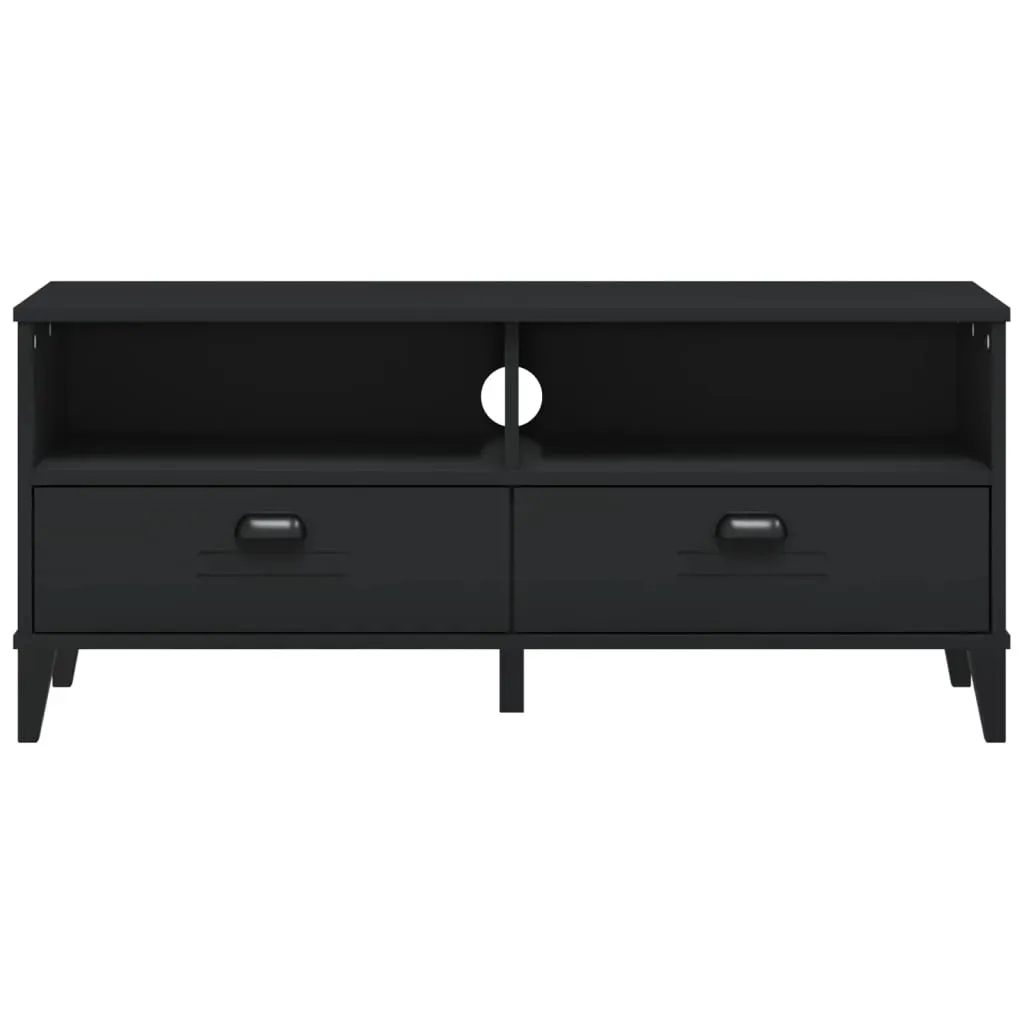 TV Cabinet VIKEN Black Engineered Wood Price