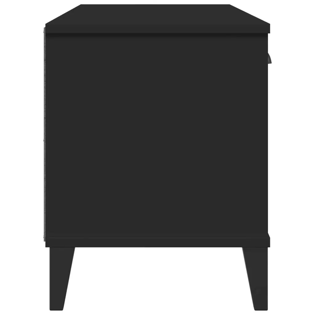 Shoe Bench VIKEN Black 106x35x45 cm Engineered Wood Price