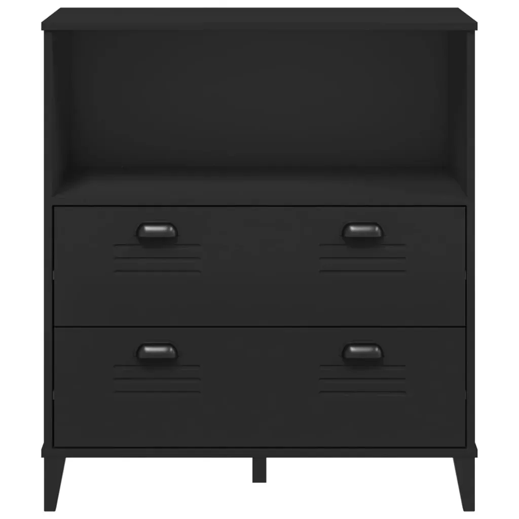 Bookcase VIKEN Black 80x40x90 cm Engineered Wood Price