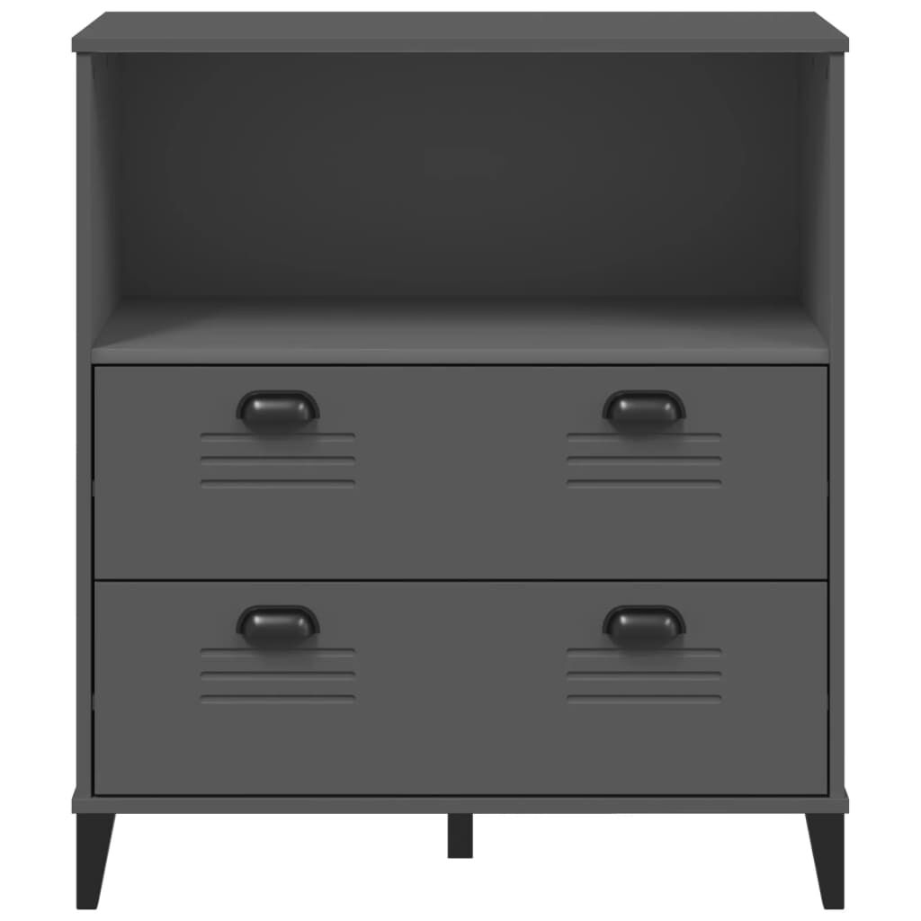 Bookcase VIKEN Anthracite Grey 80x40x90 cm Engineered Wood Price