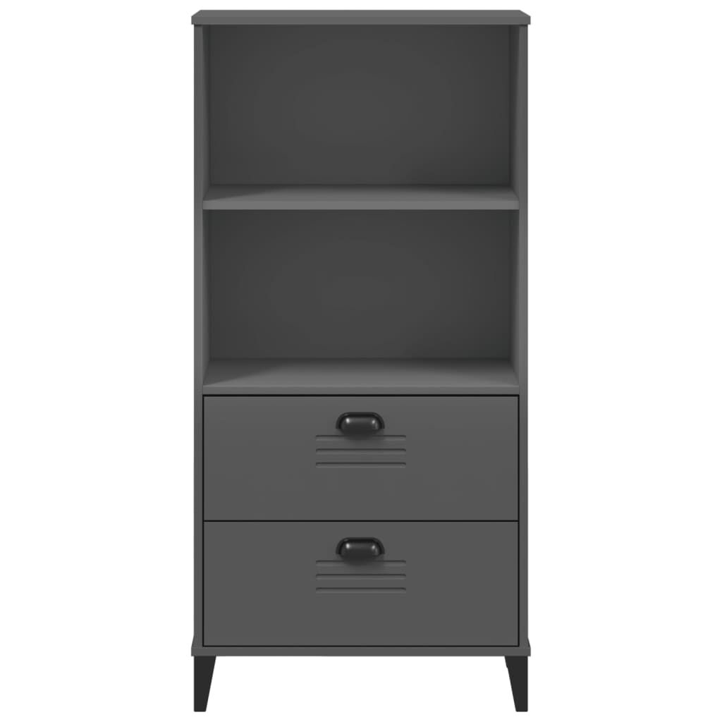 Bookcase VIKEN Anthracite Grey 60x35x123 cm Engineered Wood Price