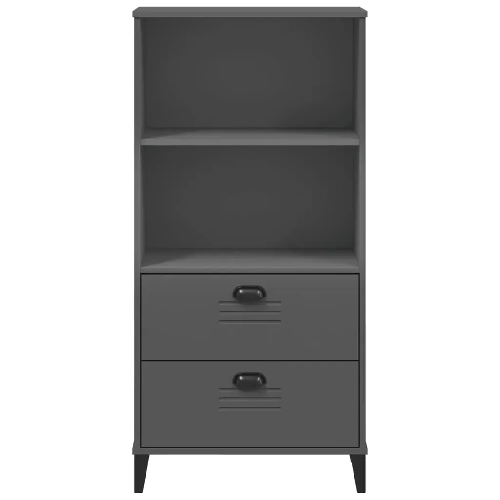 Bookcase VIKEN Anthracite Grey 60x35x123 cm Engineered Wood Price