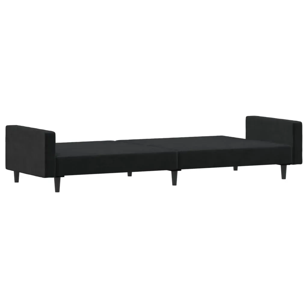 2-Seater Sofa Bed Black Velvet Price