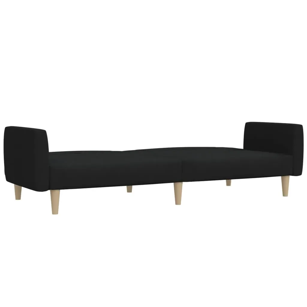 2-Seater Sofa Bed Black Fabric Price