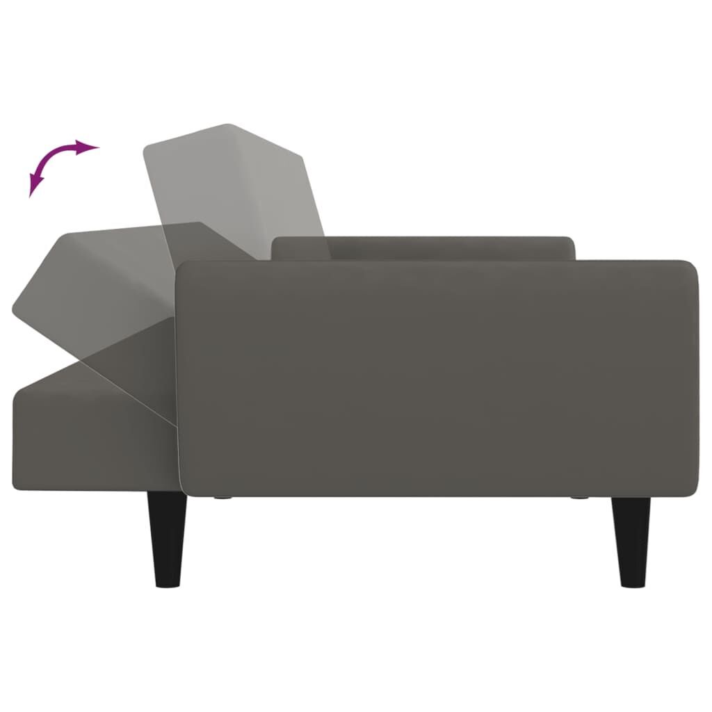 2-Seater Sofa Bed Dark Grey Velvet Price