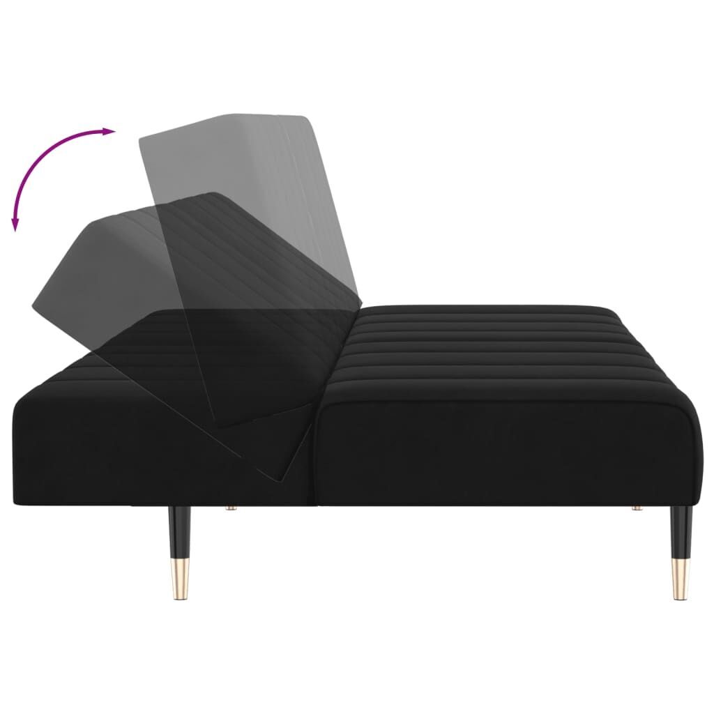 2-Seater Sofa Bed Black Velvet Price