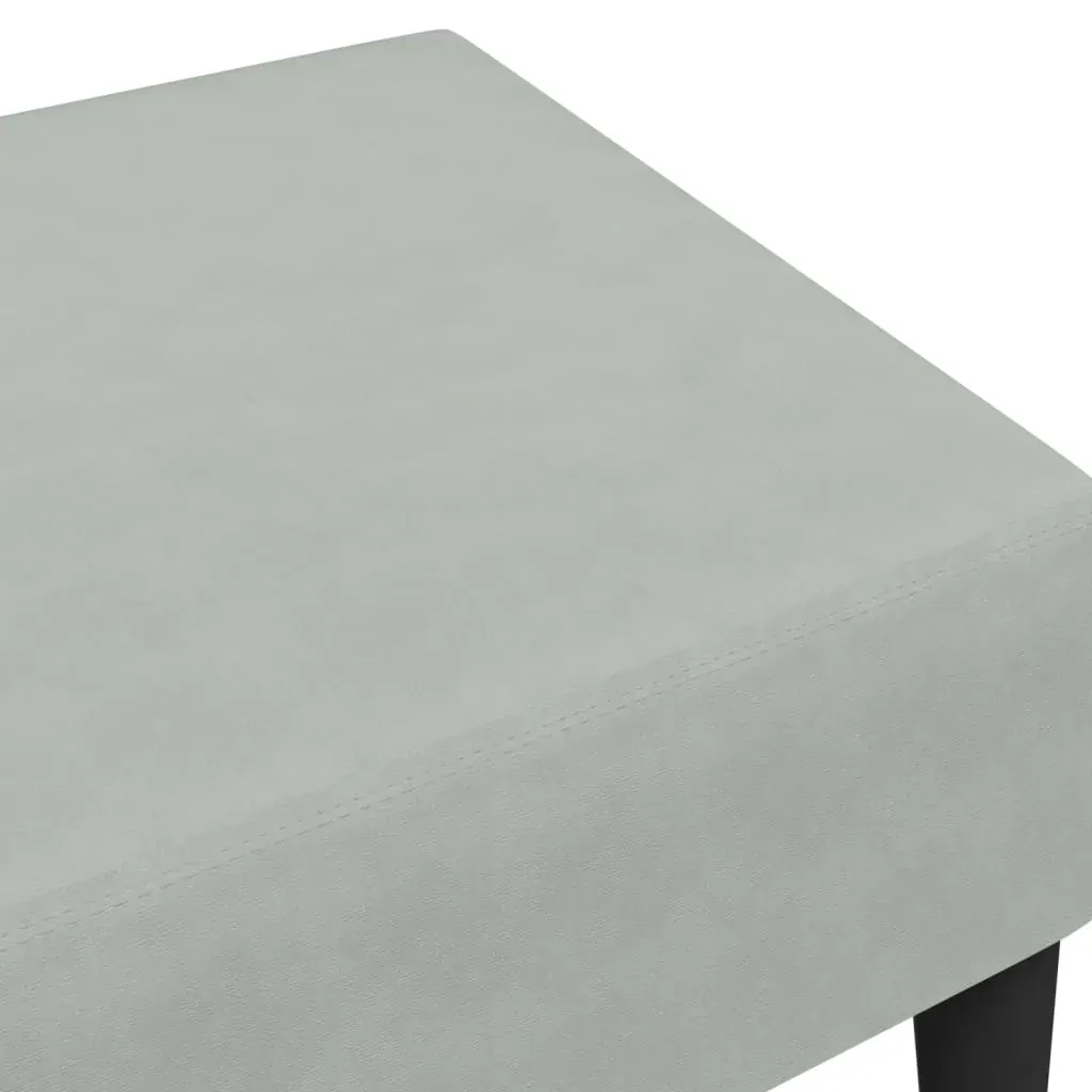 Footstool Light Grey 77x55x31 cm Velvet Price