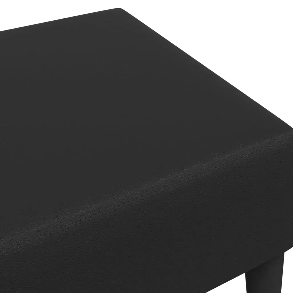 Footstool Black 77x55x31 cm Faux Leather Price
