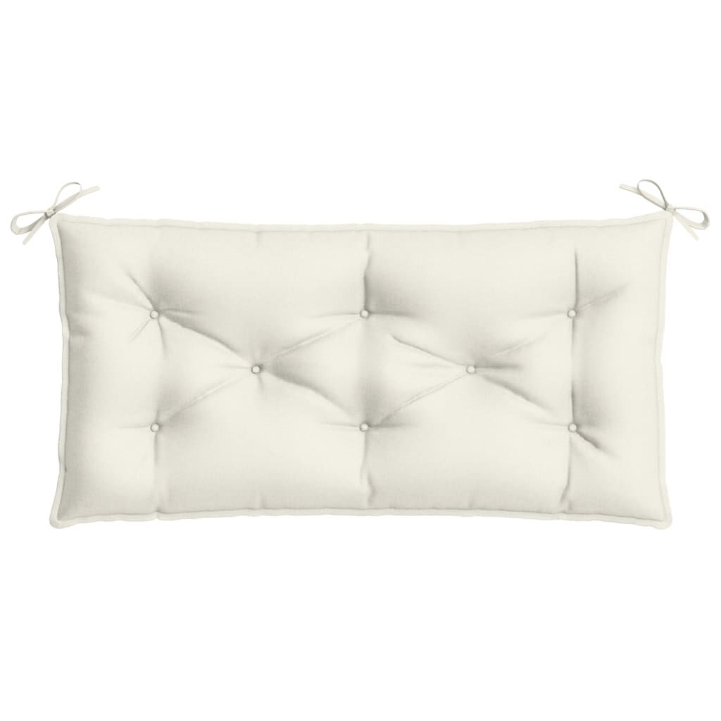 Garden Bench Cushions 2 pcs Melange Cream 100x50x7 cm Fabric Price