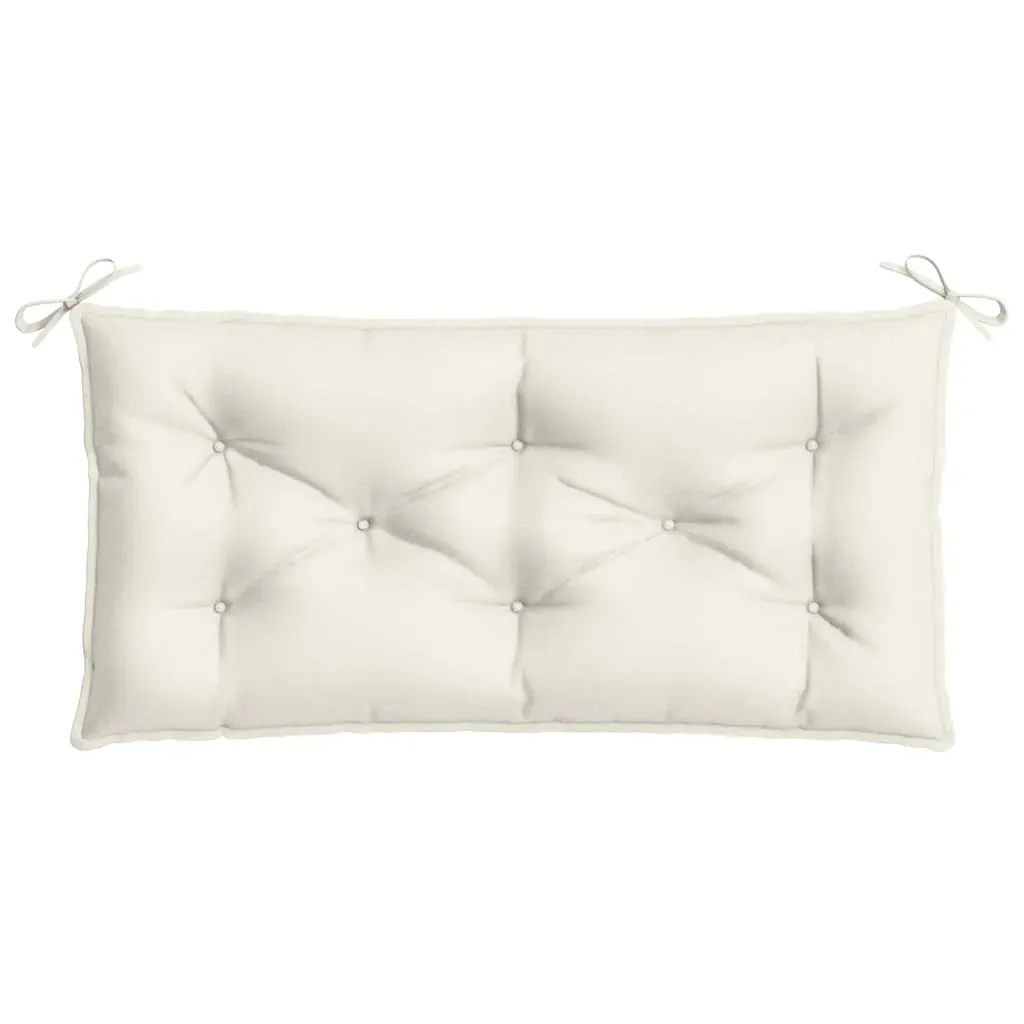 Garden Bench Cushions 2 pcs Melange Cream 100x50x7 cm Fabric Price