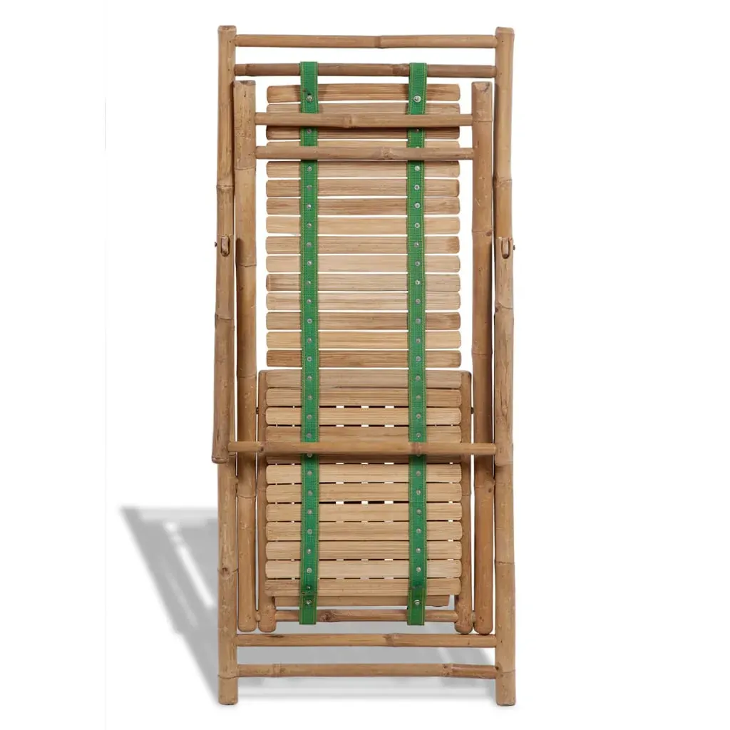 Outdoor Deck Chair with Footrest Bamboo Price