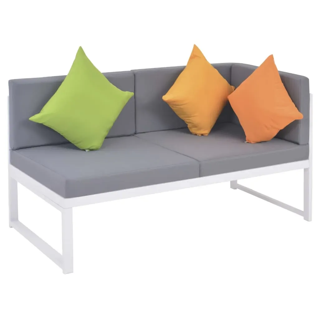 4 Piece Garden Lounge Set with Cushions Aluminium and WPC Price