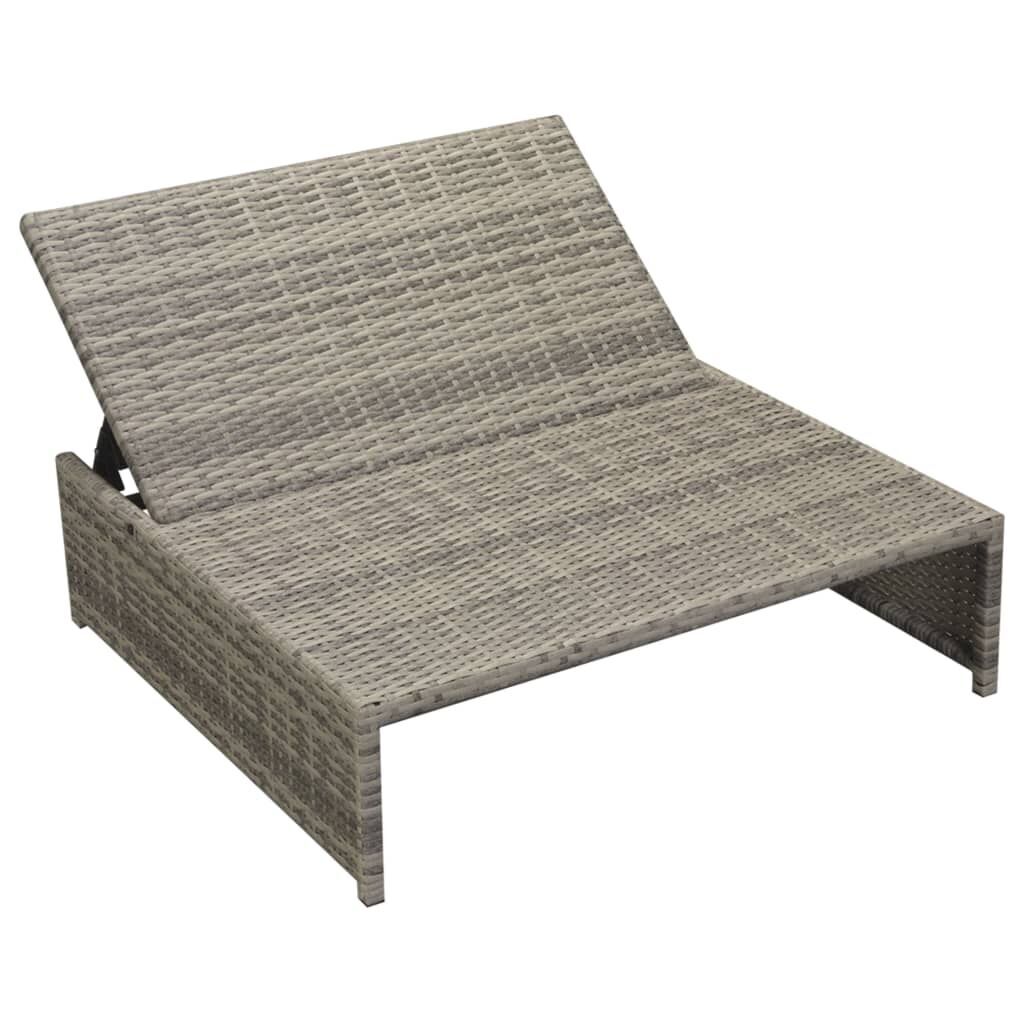 5 Piece Garden Lounge Set with Cushions Poly Rattan Grey Price