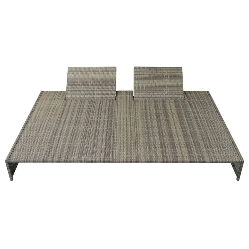 5 Piece Garden Lounge Set with Cushions Poly Rattan Grey Price