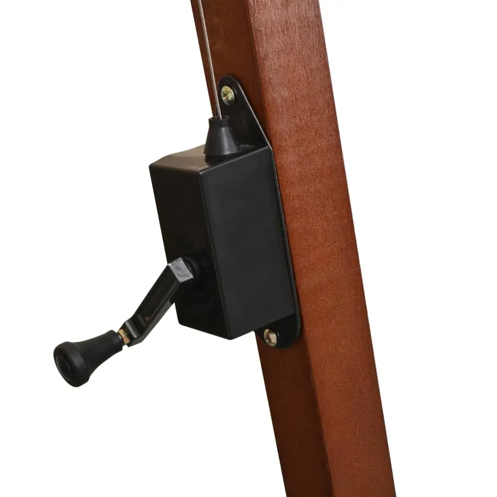Hanging Garden Parasol 300x300 cm Wooden Pole Green Price