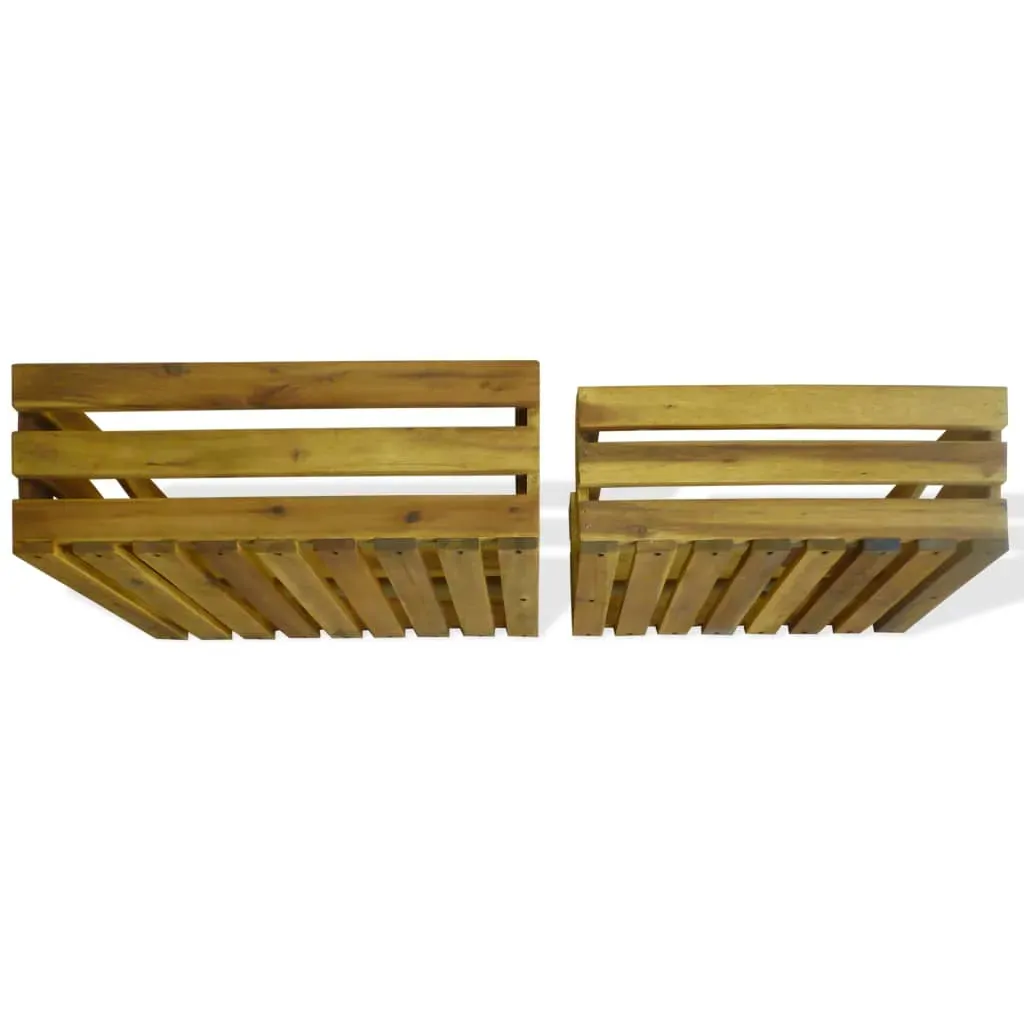Apple Crate Set 2 Pieces Solid Acacia Wood Price