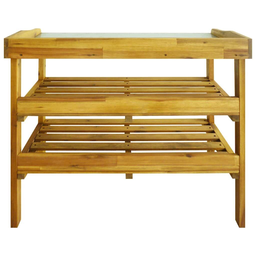 Potting Bench with 2 Shelves Solid Acacia Wood and Zinc Price