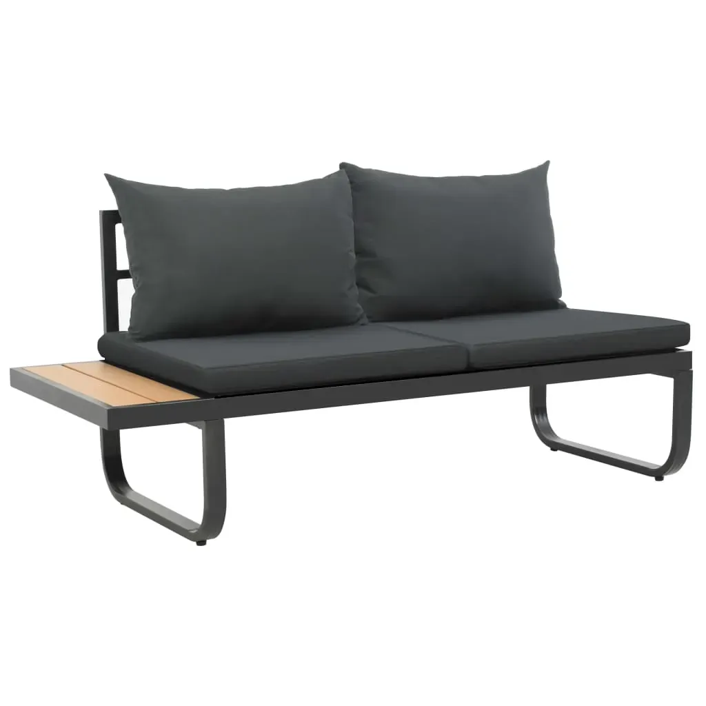 2 Piece Garden Corner Sofa Set with Cushions Aluminium WPC Price
