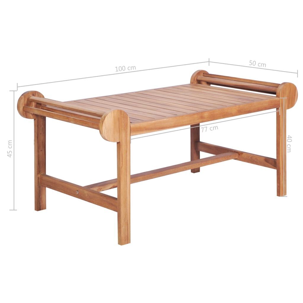 Coffee Table 100x50x45 cm Solid Teak Price