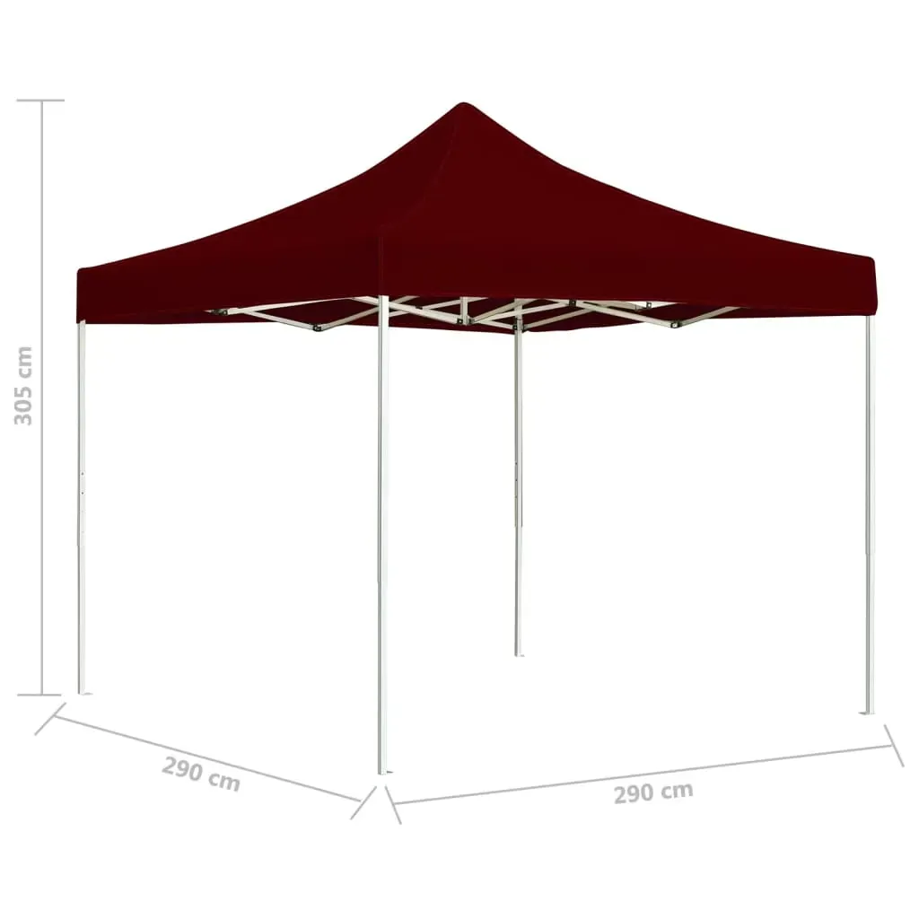 Professional Folding Party Tent Aluminium 3x3 m Wine Red Price