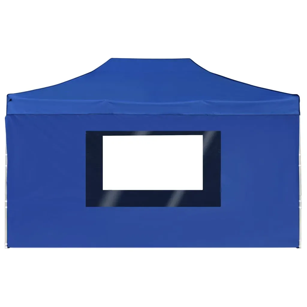 Professional Folding Party Tent with Walls Aluminium 4.5x3 m Blue Price