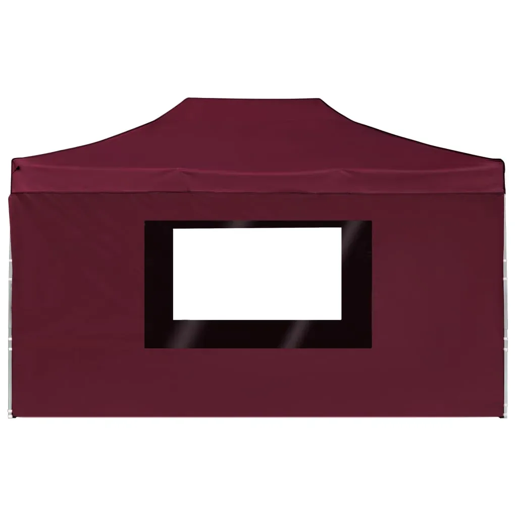 Professional Folding Party Tent with Walls Aluminium 4.5x3 m Wine Red Price