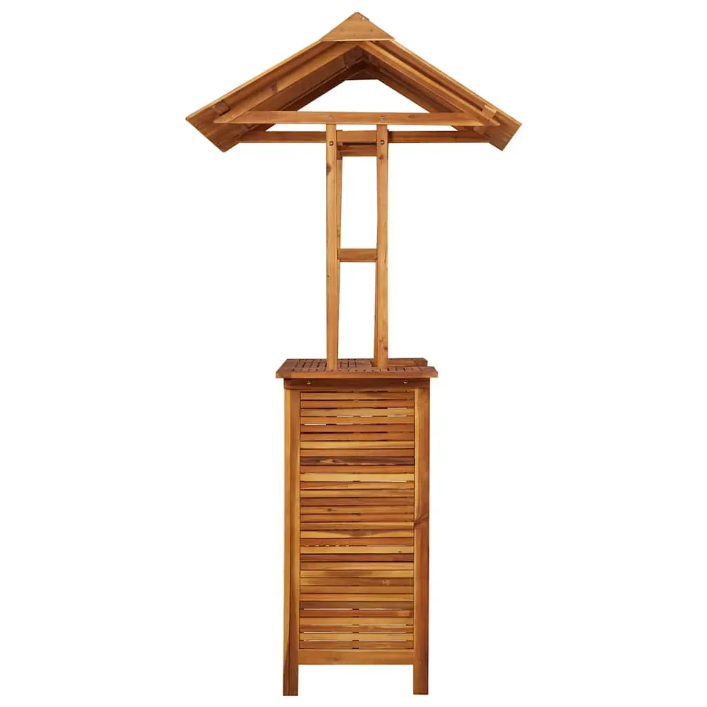 Outdoor Bar Table with Rooftop 113x106x217 cm Solid Acacia Wood Price