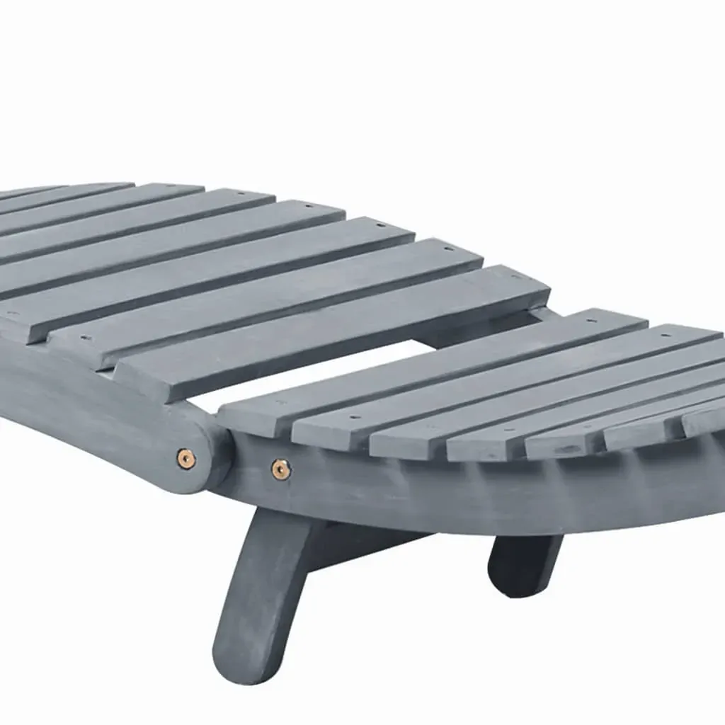 Sun Lounger Grey Wash Solid Acacia Wood Price