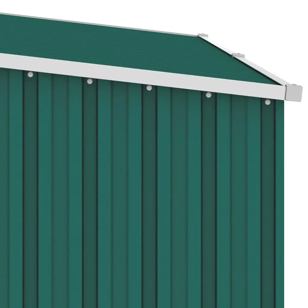 Garden Firewood Shed Green 245x98x159 cm Galvanised Steel Price