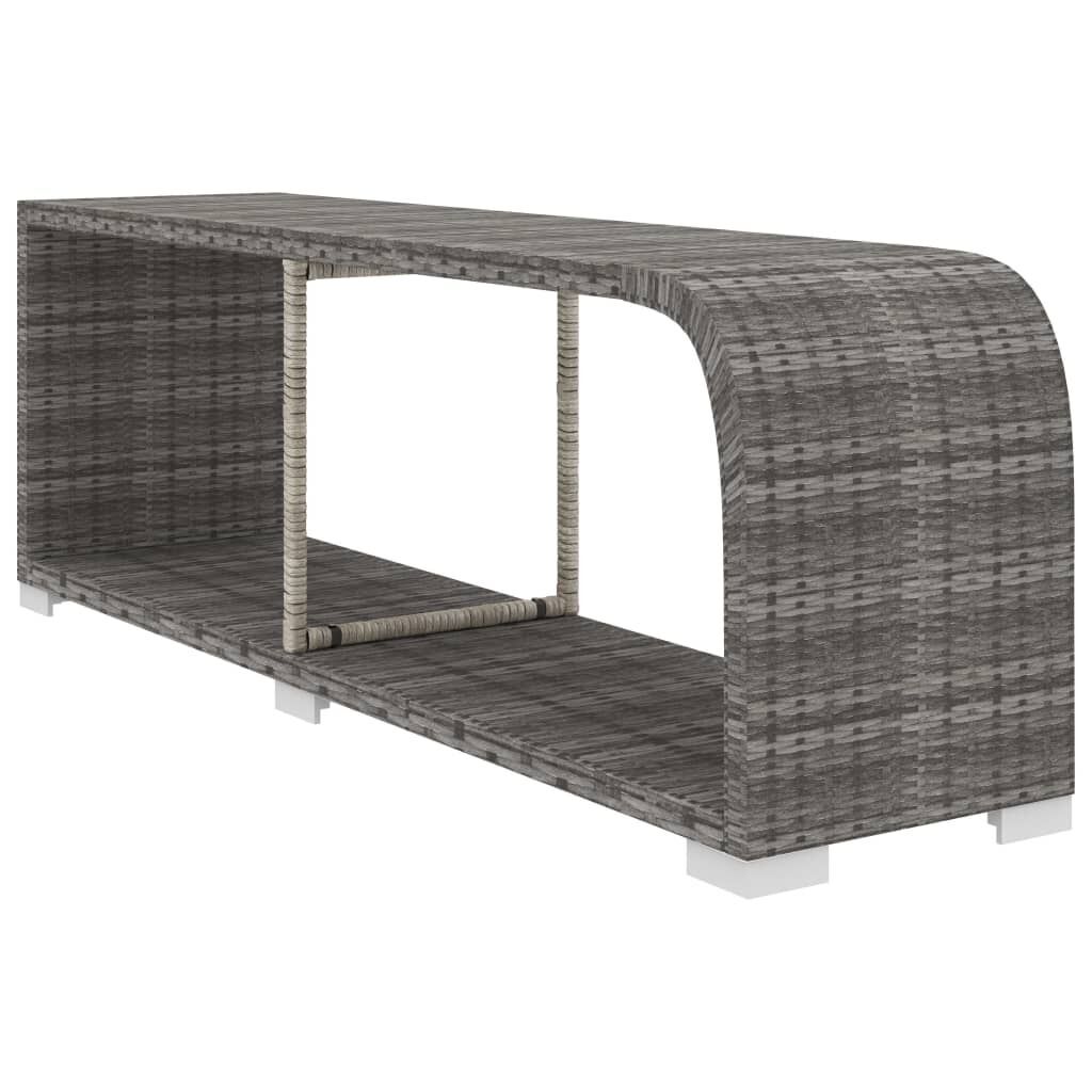 8 Piece Garden Lounge Set with Cushions Poly Rattan Grey Price
