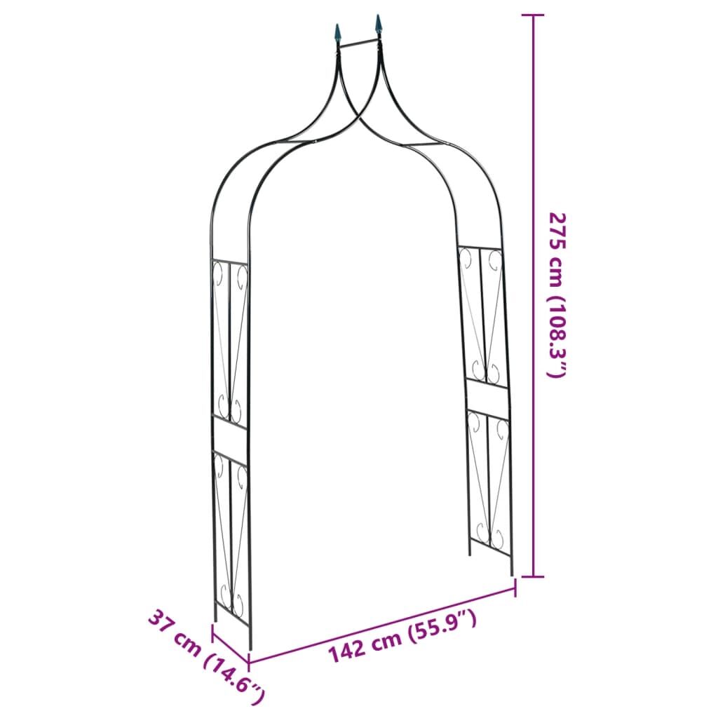 Garden Arch Dark Green 120x38x258 cm Iron Price