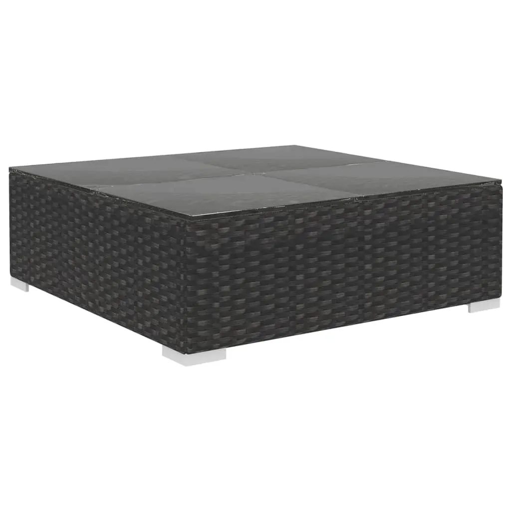 6 Piece Garden Lounge Set Black with Cushions Poly Rattan Price