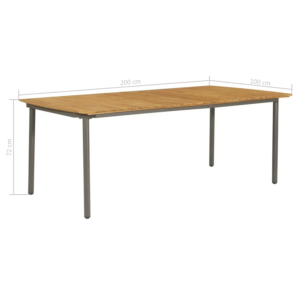 9 Piece Outdoor Dining Set Solid Acacia Wood and Steel Price