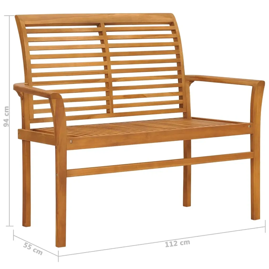 Garden Bench 112 cm Solid Teak Wood Price
